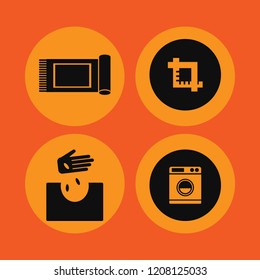 dirt icon. dirt vector icons set washer, hand seeds, crop and carpet