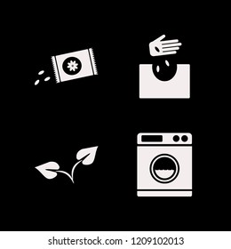 dirt icon. dirt vector icons set sprout, hand seeds, sowing seeds and washer
