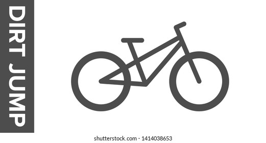 Dirt jumping bike silhouette. Vector flat icon.
