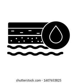 Dirt moist ground icon. Simple fertile land icons for ui and ux, website or mobile application