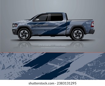 Dirt pick up truck car wrap livery design