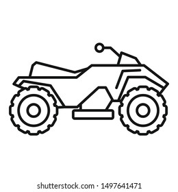 Dirt quad bike icon. Outline dirt quad bike vector icon for web design isolated on white background