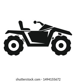 Dirt quad bike icon. Simple illustration of dirt quad bike vector icon for web design isolated on white background