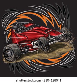 dirt race isolated on white background for poster, t-shirt print, business element, social media content, blog, sticker, vlog, and card. vector illustration.
