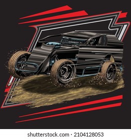 dirt race isolated on white background for poster, t-shirt print, business element, social media content, blog, sticker, vlog, and card. vector illustration.