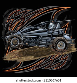 dirt race isolated on white background for poster, t-shirt print, business element, social media content, blog, sticker, vlog, and card. vector illustration.