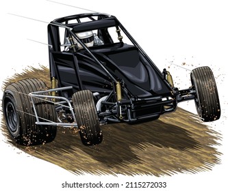 dirt race isolated on white background for poster, t-shirt print, business element, social media content, blog, sticker, vlog, and card. vector illustration.