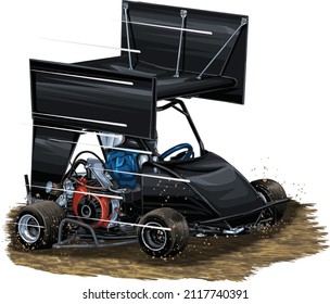 dirt race isolated on white background for poster, t shirt print, business element, social media content, blog, sticker, vlog, and card. vector illustration.