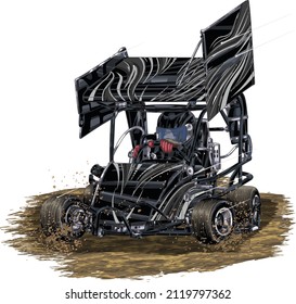 dirt race isolated on white background for poster, t shirt print, business element, social media content, blog, sticker, vlog, and card. vector illustration.