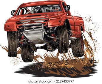 dirt race isolated on white background for poster, t shirt print, business element, social media content, blog, sticker, vlog, and card. vector illustration.