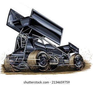 dirt race isolated on white background for poster, t shirt print, business element, social media content, blog, sticker, vlog, and card. vector illustration.