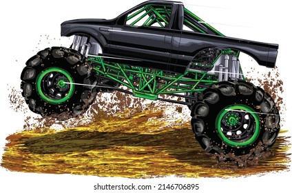 dirt race isolated on white background for poster, t-shirt print, business element, social media content, blog, sticker, vlog, and card. vector illustration.