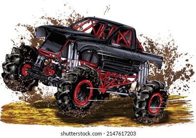 dirt race isolated on white background for poster, t-shirt print, business element, social media content, blog, sticker, vlog, and card. vector illustration.