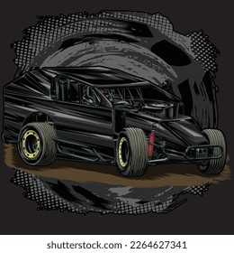 dirt racing splash illustration isolated in black background for poster, t-shirt, graphic design, business element and card