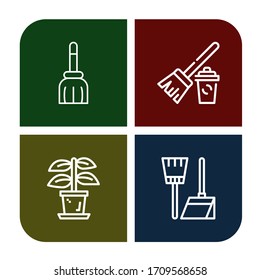 dirt simple icons set. Contains such icons as Broom, Plant, can be used for web, mobile and logo