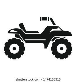 Dirt tire quad bike icon. Simple illustration of dirt tire quad bike vector icon for web design isolated on white background