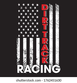 Dirt Track Racing T Shirt Design Vector 