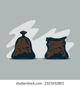 dirtbag flat design graphic illustration