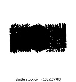 Dirtty isolated basis. Artistic messy banner background. Paint roller distress overlay texture. Grunge design element. EPS10 vector