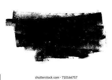 Dirtty isolated basis. Artistic messy banner background. Paint roller distress overlay texture. Grunge design element. EPS10 vector.