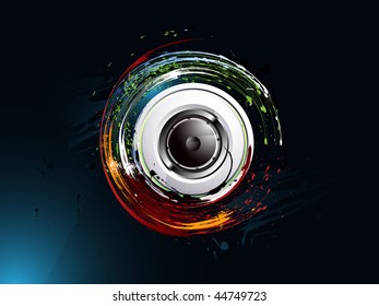 dirty abstract grunge background, loudspeaker