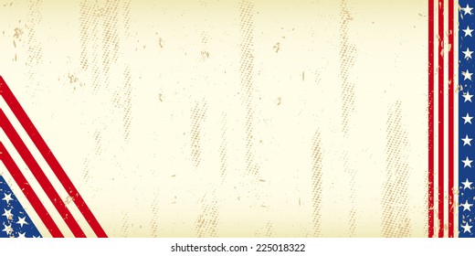 Dirty American invitation. A grunge greeting card of America for an invitation