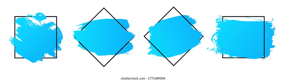 Pincel artístico sucio con marco para texto. EPS10 de ilustración vectorial