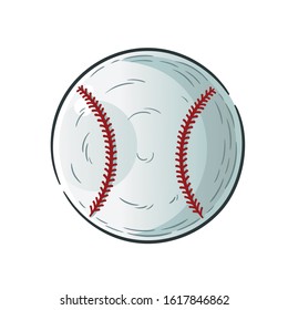 dirty baseball cartoon vector illustration