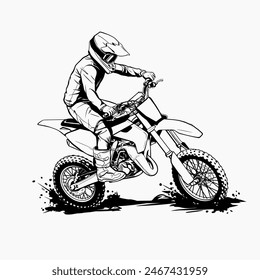 dirty bike vector template for graphic design