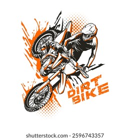 dirty bike vector template for graphic design. Perfect for logos, posters, stickers and t-shirts.