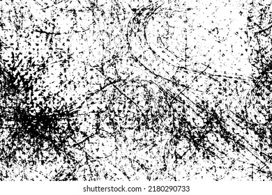 Dirty black and white grunge background. Abstract black spots on white