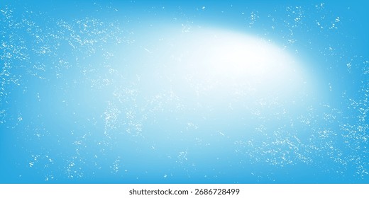 Sucio fondo de gradiente de textura de ruido blanco azul con grunge. Vector