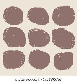 dirty circular grunge stain set of nine