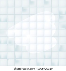 Dirty and clean ceramic tile. Cleaning service concept. Realistic vector illustration