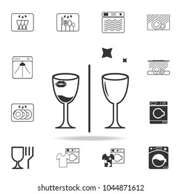 dirty and clean glass icon. Detailed set of laundry icons. Premium quality graphic design. One of the collection icons for websites, web design, mobile app on white background