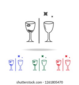 dirty and clean glass icon. Elements of washing in multi colored icons. Premium quality graphic design icon. Simple icon for websites, web design, mobile app
