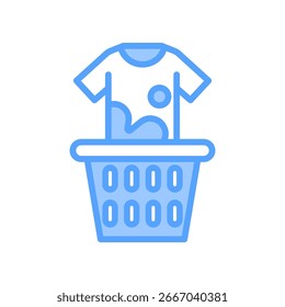 Dirty Cloth Icon blue Vector Illustration