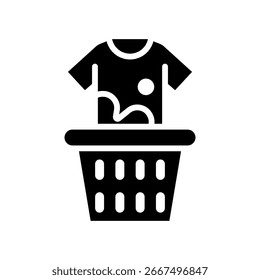 Dirty Cloth Icon Glyph Vector Illustration