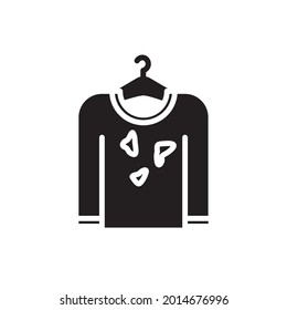 Ilustración de vectores de iconos con ropa sucia