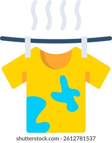 Dirty Clothes Icon Flat Vector Illustration