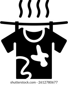 Dirty Clothes Icon Glyph Vector Illustration