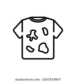 dirty clothes icon vector, line style icon