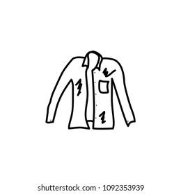 plantilla vectorial de icono de ropa sucia