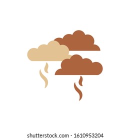 Dirty clouds design, Climate change global warning environment nature pollution green and extreme danger theme Vector illustration