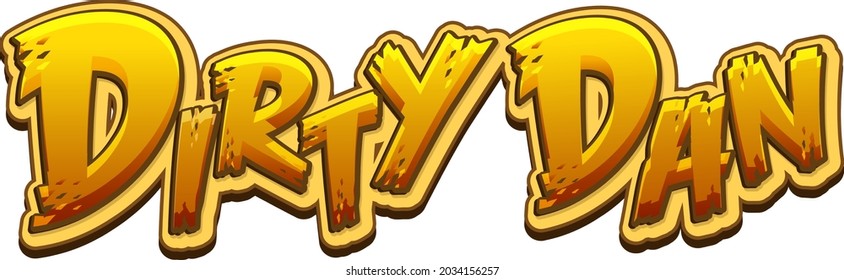 Dirty Dan logo text design illustration