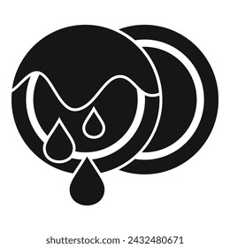 Icono de platos sucios vector simple. Listo para lavavajillas. Servicio de reparación