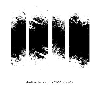 Conjunto de Anuncio de textura de trazo afligido sucio