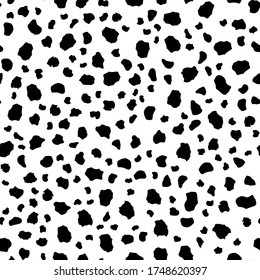 Dirty Drop. Black Animal Effect. Seamless Dog Pattern. Graffiti Fur. Seamless Ink Splatter. White Water Dot. Cheetah Pattern. Vector Blot. Vector Spray. African Stain Dirt. Dalmatian Spray Texture