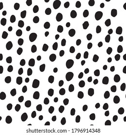 Dirty Drop. White Animal Polkadot Grunge. Seamless Dot Fur Background. Animal Polka. Irregular Cat Pattern. African Print Polka. Animal Blob. Black Dog Dot. Ink Cheetah Inkblot Graffiti. Polka Texture