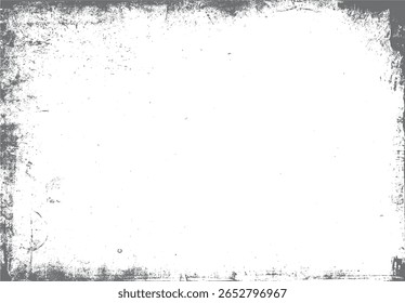 Plano de fundo de textura grunge de quadro de borda suja. Aparência de borda esmaecida com detalhes rústicos. Ideal para imagens de estilo retrô da velha escola.